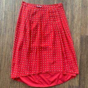 Madewell Red Midi Skirt